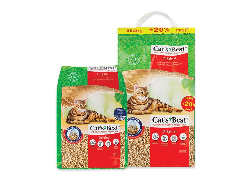 Natūraliam sušokančiam pjuvenų kraikui CAT'S BEST, 4.3 kg
