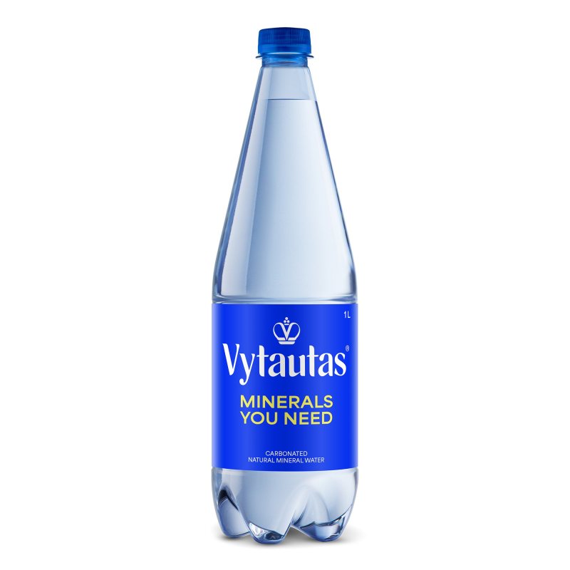 Natūralus mineralinis vanduo VYTAUTAS, gazuotas, PET, 1 l