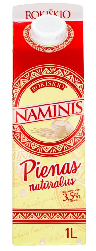 Natūralus NAMINIS pienas, 3,5% rieb., 1 l