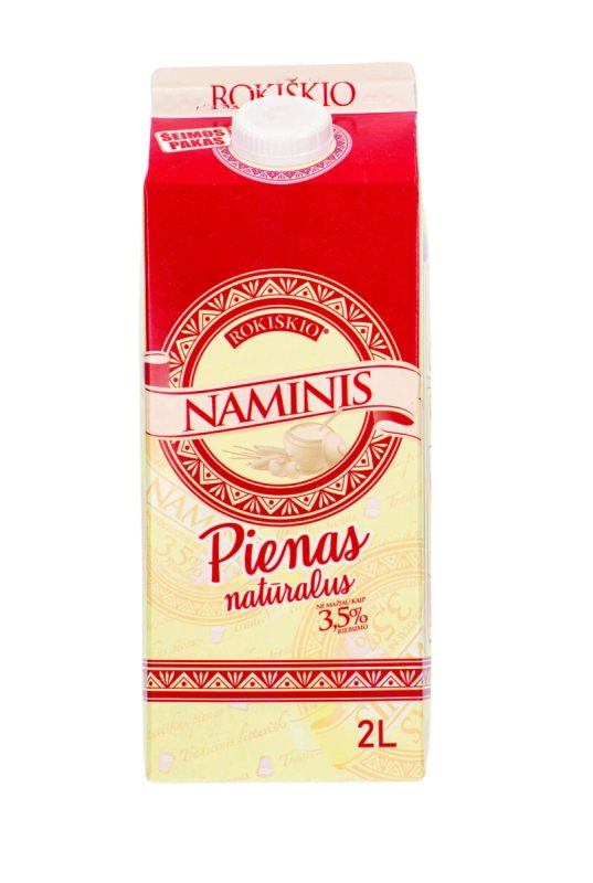 Natūralus NAMINIS pienas, 3,5% rieb., 2 l