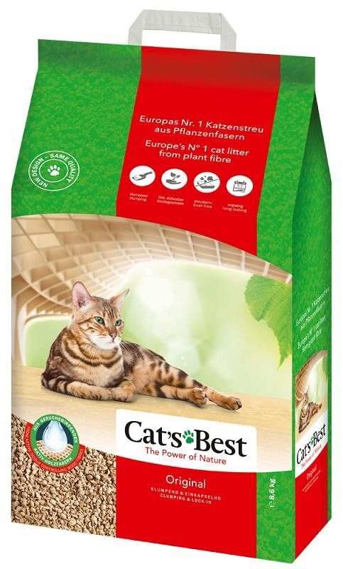 Natūralus pjuveninis sušokantis kraikas katėms CATS BEST Original, 20 l