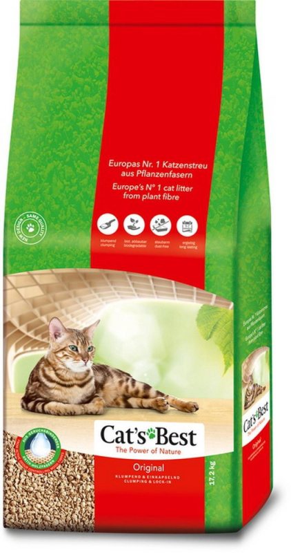 Natūralus pjuveninis sušokantis kraikas katėms CATS BEST Original, 40 l