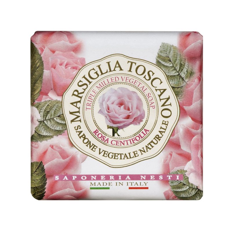 Natūralus tualetinis muilas Nesti Dante Marsiglia Toscano Rosa Centifolia, 200 g