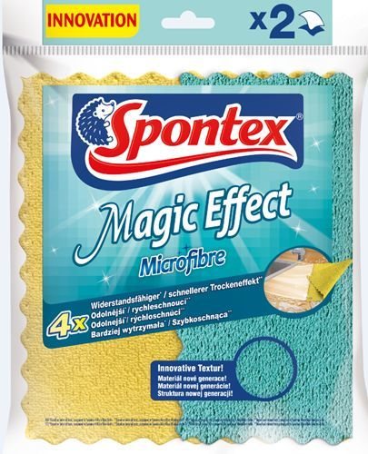 Naujos kartos mikropluošto šluostės SPONTEX MAGIC EFFECT, 2 vnt