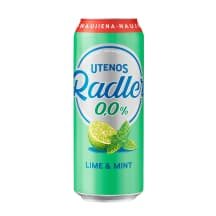 Nealk. kokt. UTENOS RADLER LIME&MINT, 0.5 l