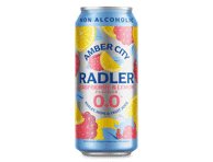Nealkoholinis alaus kokteilis Amber City Radler RaspLem 0,0%, 0.5 l
