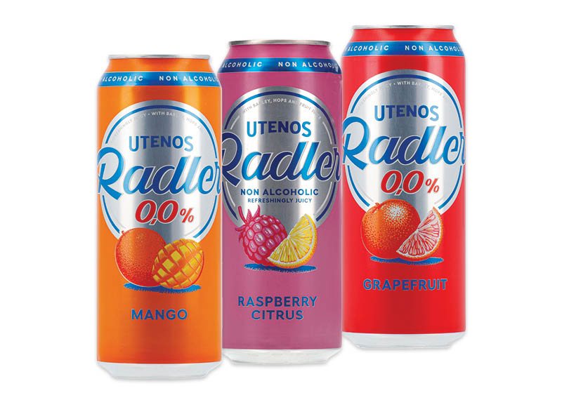 Nealkoholinis alaus kokteilis UTENOS RADLER, 500 ml