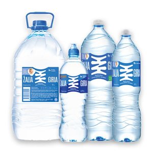 Negaz. natūraliam mineraliniam vandeniui ŽALIA GIRIA, 0,75, 5 l