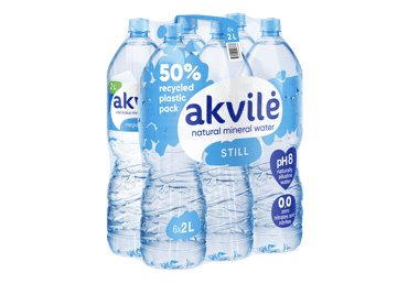 Negazuotas natūralus mineralinis vanduo AKVILĖ, x 6 vnt., 2 l