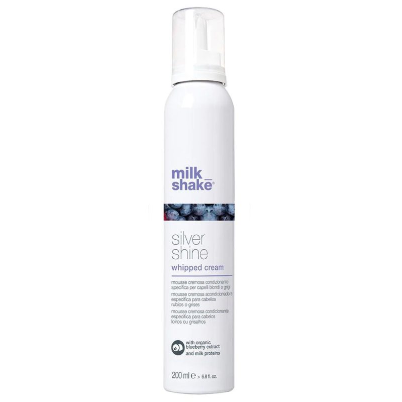 Nenuplaunamas kondicionierius nuo geltonų atspalvių Milk Shake Silver Shine Whipped Cream, 200 ml