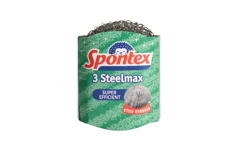 Nerūdijančio plieno šveistukai SPONTEX STEELMAX, 3 vnt