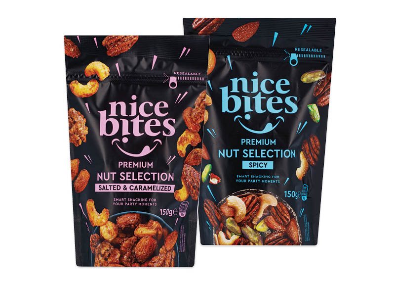 NICE BITES PREMIUM riešutų mišiniams, 150 g