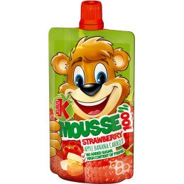 Obuolių, bananų, morkų ir braškių tyrelė KUBUŠ, 100 g