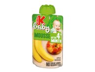 Obuolių ir bananų tyrelė KUBUŠ BABY (nuo 4 mėn.), 100 g