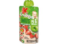 Obuolių ir braškių tyrelė su vitaminu C nuo 6 mėn., Kubuš baby, 120 g