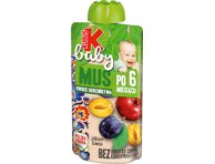 Obuolių ir slyvų tyrelė su vitaminu C nuo 6 mėn., Kubuš baby, 120 g