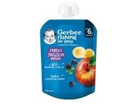Obuolių, mėlynių, bananų tyrelė GERBER, nuo 6 mėn., 80 g