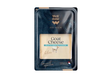 Ožkų sūris WELL DONE PREMIUM pjaustytas, ne mažiau kaip 50 % rieb., 120 g