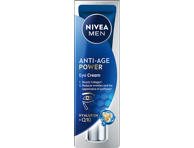 Paakių kremas su hialuronu ir Q10 NIVEA Men Anti-Age Power, 15 ml