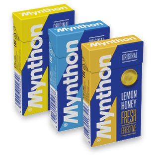 Pastilės MYNTHON, 4 rūšių, 34 g, 31 g