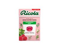 Pastilės RICOLA RASPBERRY MINT, aviečių ir mėtų skonio, 50 g