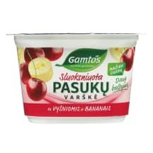 Pasukų varškė su vyšn.ban., GAMTOS, 2 %, 130 g