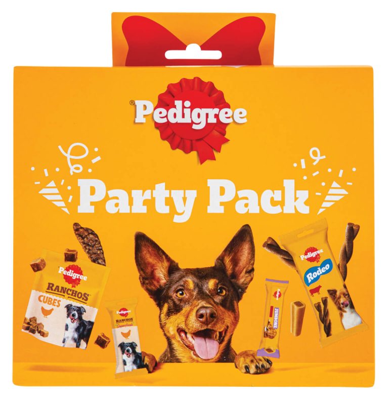 PEDIGREE PARTY PACK PAPILDOMAS ŠUNŲ ĖD./SKANĖSTŲ RINKINYS, 6 vnt