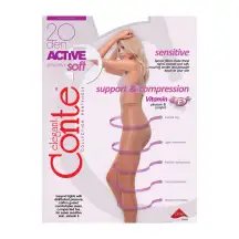 Pėdkelnės Conte Active Soft20 Nat 3 20d
