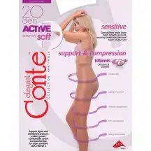 Pėdkelnės Conte Active Soft20 Nero5 20d