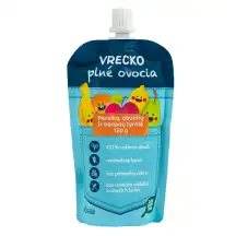 Persikų, obuolių, bananų tyrelė VRECKO, 120 g