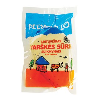 PIEMENĖLIO LIETUVIŠKAS varškės sūris su kmynais, 13% rieb., 1 kg