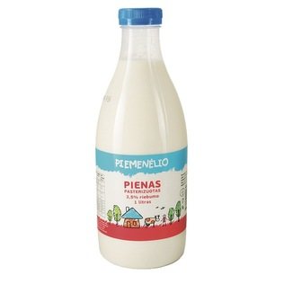 PIEMENĖLIO pienas, 3,5% rieb., butelis, 1 l