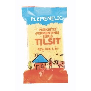 PIEMENĖLIO pusk.ferm.sūris TILSIT, 45% rieb. s. m., 200 g