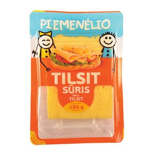 PIEMENĖLIO puskietis fermentinis sūris riekutėmis TILSIT, 150 g