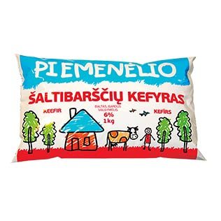 PIEMENĖLIO šaltibarščių kefyras 6 % rieb., 1 kg