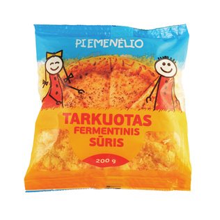 PIEMENĖLIO tarkuot. ferm. sūris, 45% rieb. s. m., 200 g