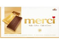 Pieninis šokoladas MERCI su kavos skonio įdaru, 100 g