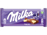 Pieninis šokoladas MILKA HAPPY COW su baltuoju šokoladu, 90 g