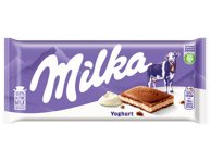 Pieninis šokoladas MILKA su jogurtiniu įdaru, 100 g