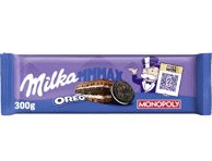 Pieninis šokoladas MILKA su OREO sausainių gabaliukais, 300 g