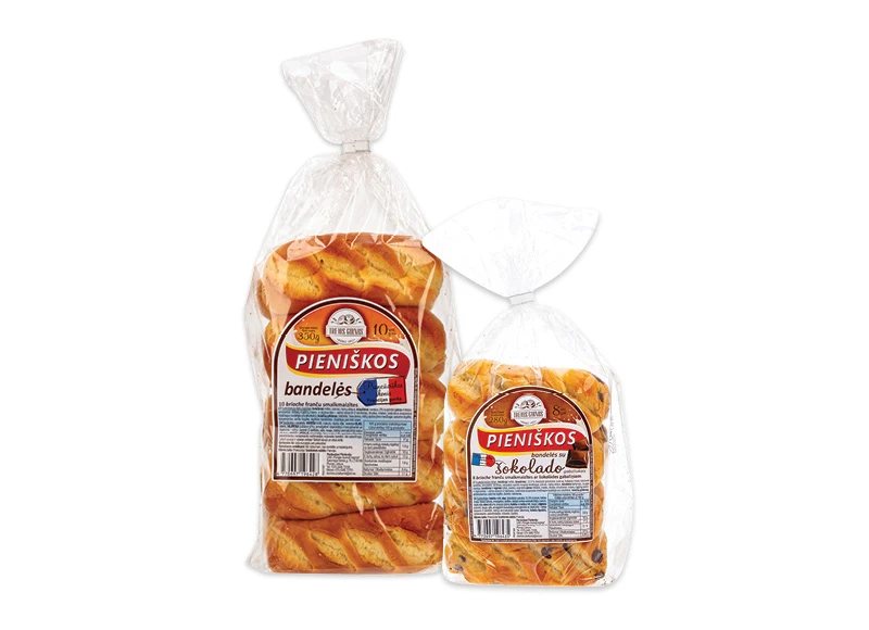 Pieniškos bandelės ar pieniškos bandelės su šokoladu TREJOS GIRNOS, 350 g