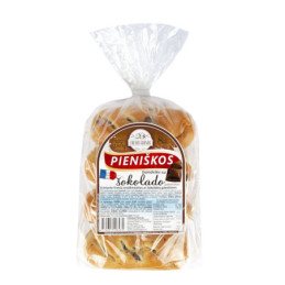 Pieniškos bandelės su šokoladu TREJOS GIRNOS, 280 g