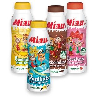 Pieno gėrimas MIAU (4 rūšių), 450 ml