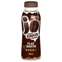 Pieno gėrimas su tirpia kava JO, FLAT WHITE, steril., 450 ml