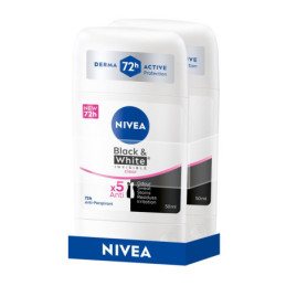 Pieštukinis antiperspirantas moterims NIVEA BLACK,WHITE CLEAR, 2 vnt