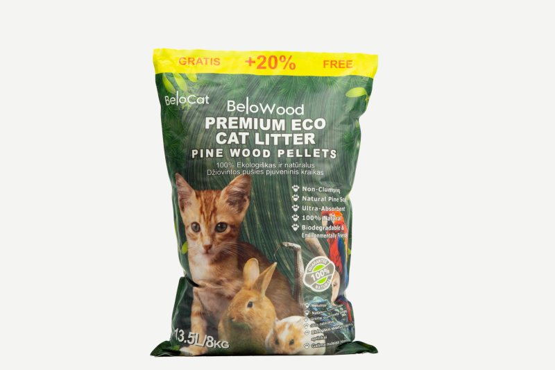Pjuveninis kraikas katėms BelWood, 8 kg, 13.5 l