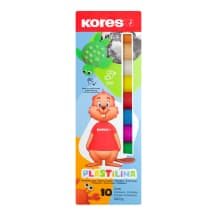 Plastilinas KORES, 10 spalvų po, 20 g