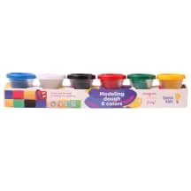 Plastilino rinkinys GENIO KIDS, 6 sp., 6 x 50 g