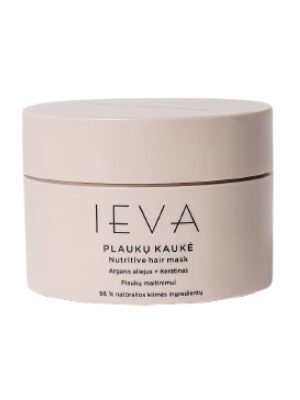 Plaukų kaukė IEVA su argano aliejumi ir keratinu, 200 ml