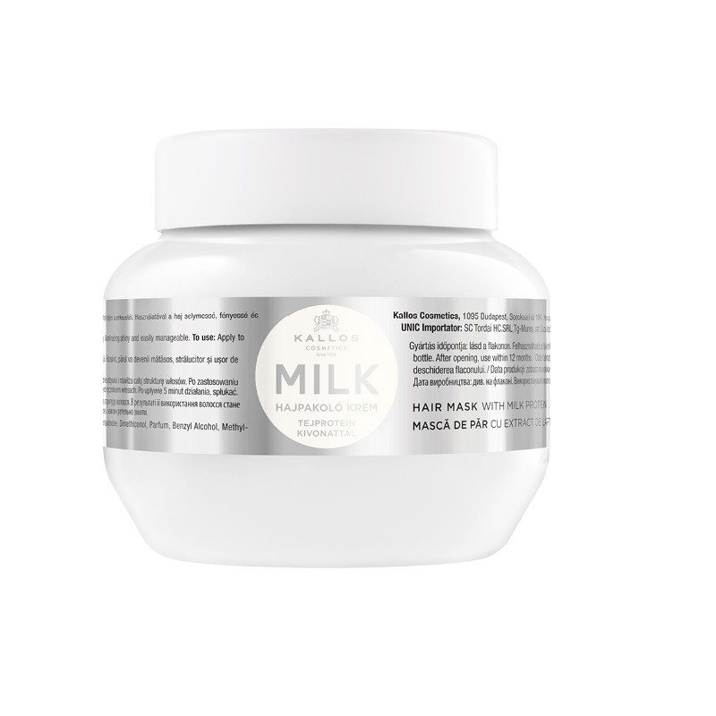 Plaukų kaukė su pieno baltymais Kallos KJMN Milk Hair Mask, 275 ml